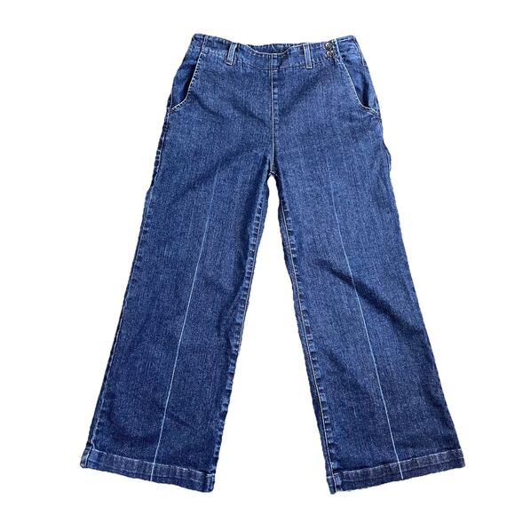 AG Adriano Goldschmied Juliette Trouser Cropped Jeans 27R High Rise Wide Leg - Picture 1 of 14